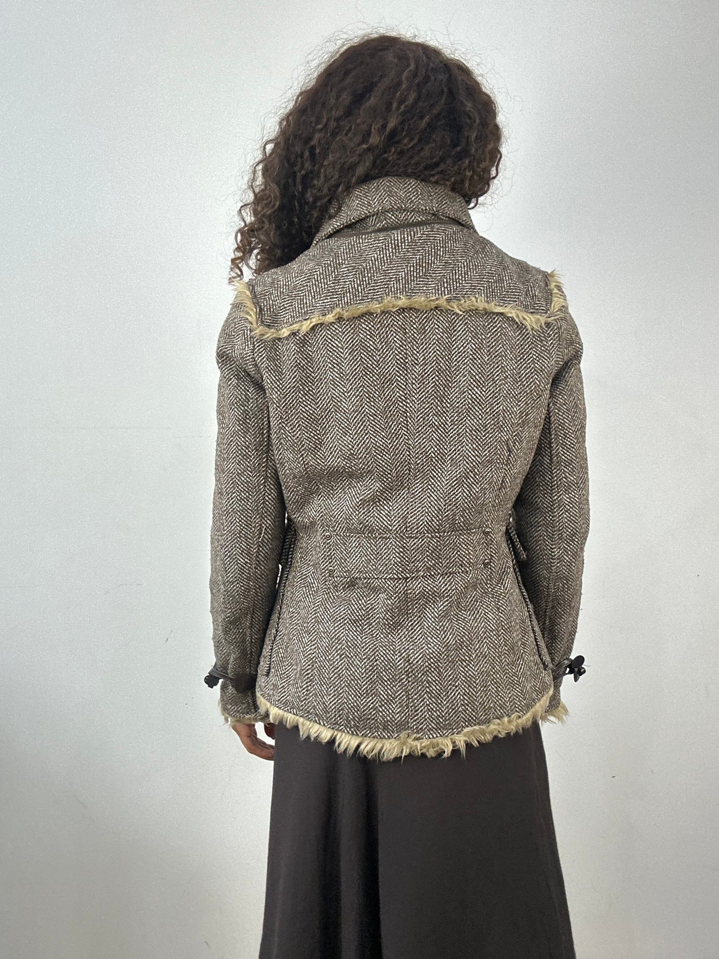 vintage edit thirty-four | small brown tweed style jacket