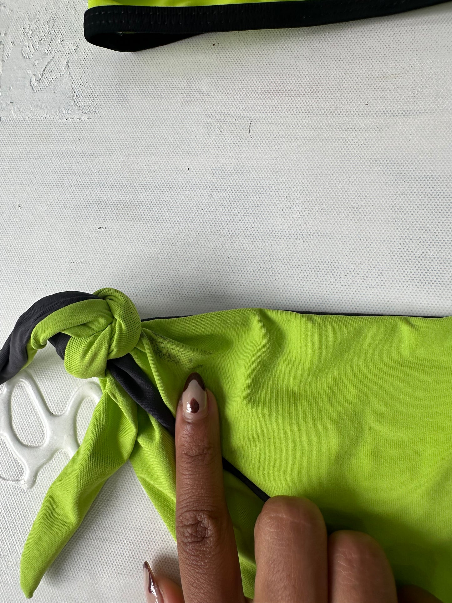 BEST PICKS | small black and green bandeau bikini set