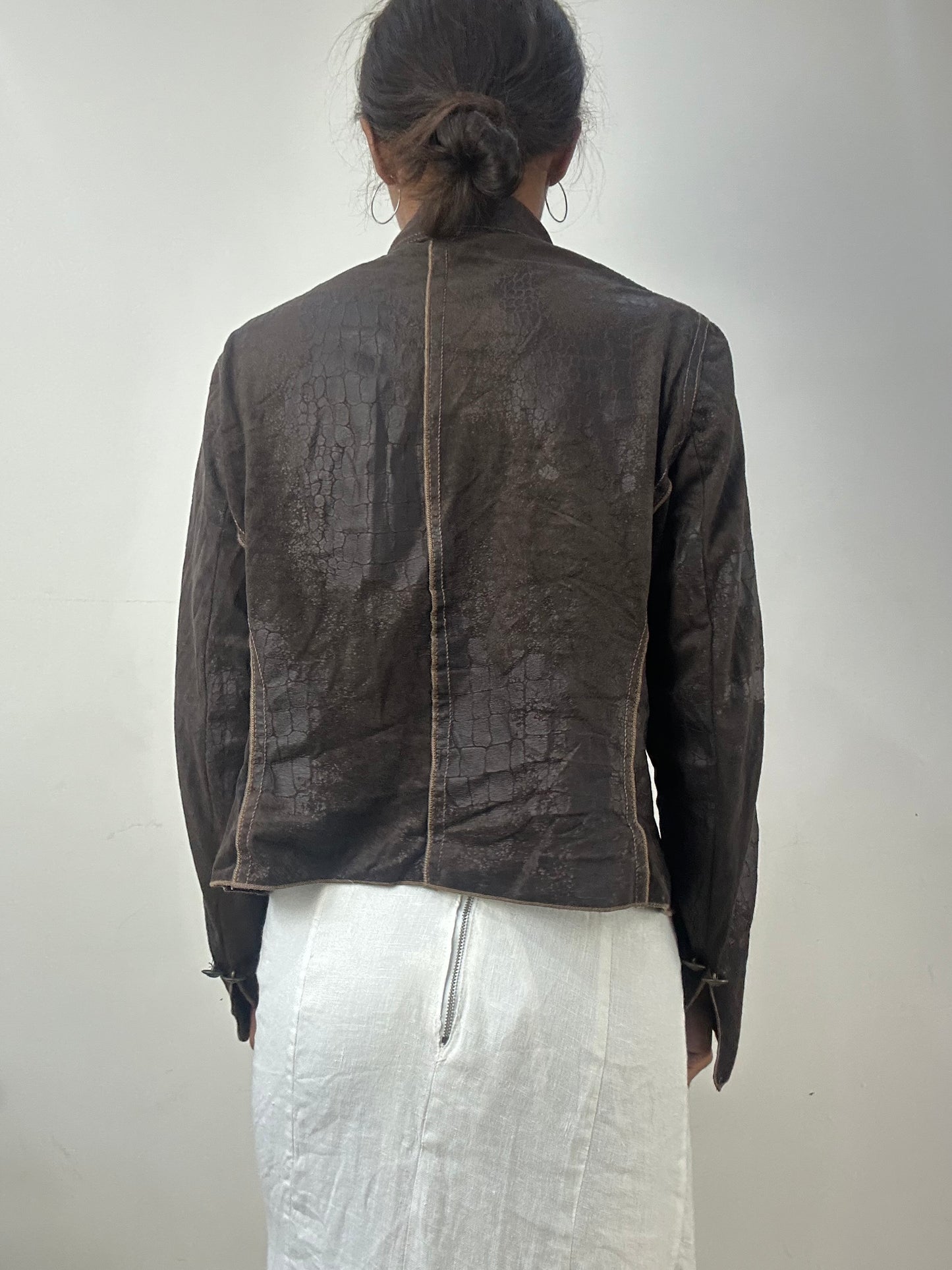 BEST PICKS | medium brown suede style button up jacket