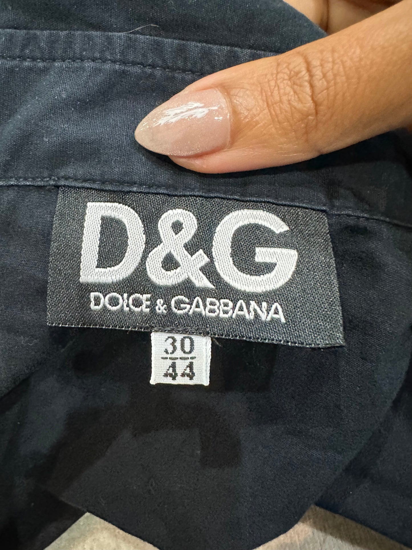 vintage edit thirty-three | large black dolce and gabbana button up shirt