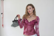 SATC drop | taille: S · couleur: violet · article: haut · détails: strass