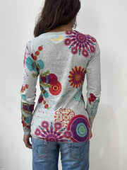 vintage edit: fashion week | small grey desigual long sleeve jumper