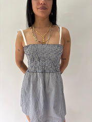 sailor drop | taille: S · couleur: bleu · article: haut bandeau · détails: rayé + longueur mini