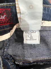 Y2K| small blue denim jeans with gold details