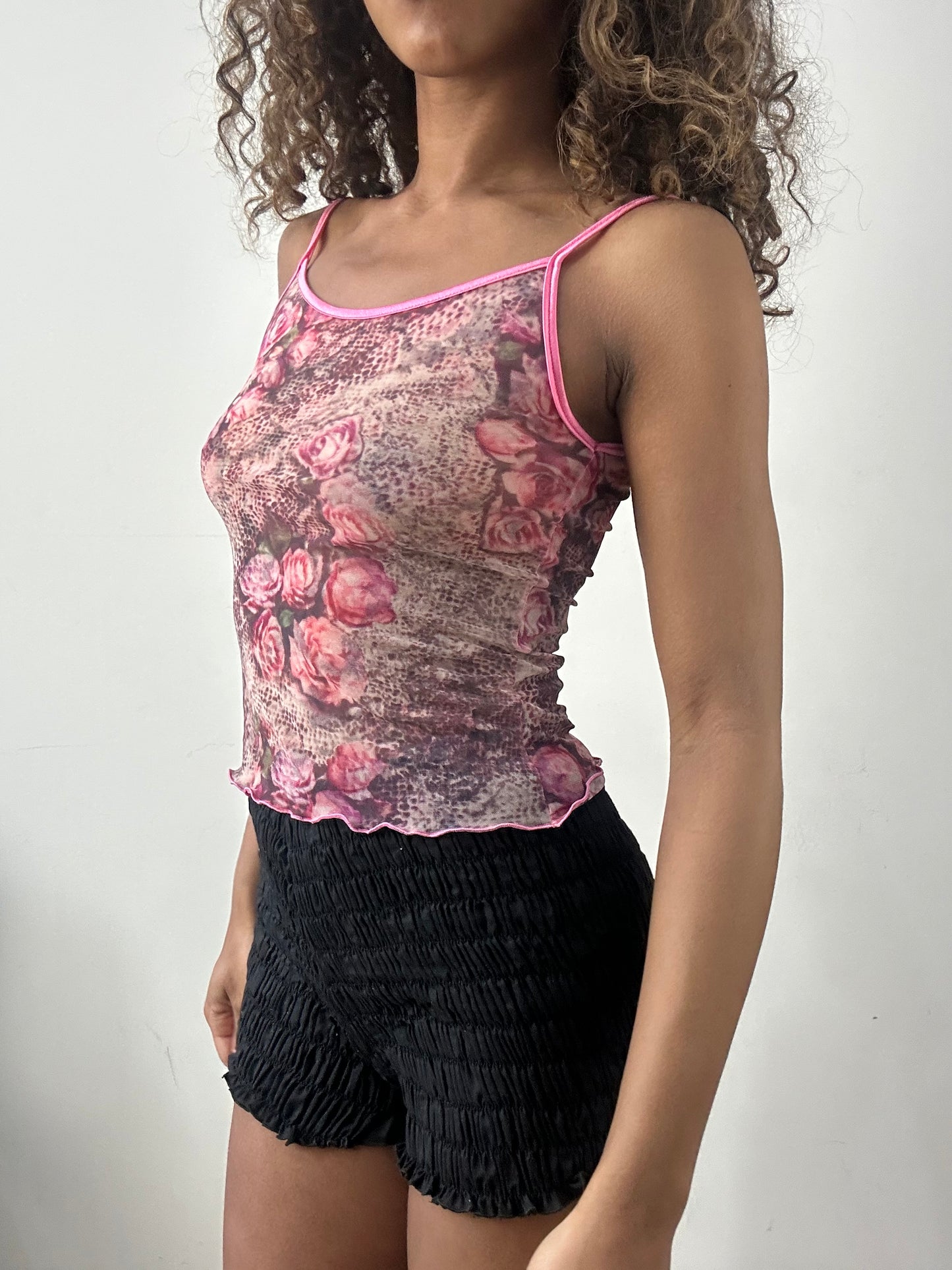 vintage edit: valentine’s day | small pink floral cami set