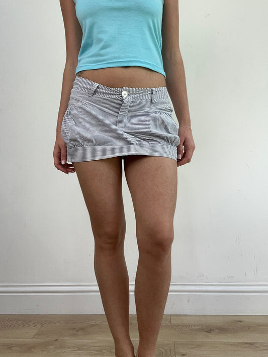 BEST PICKS | small blue pinstripe mini skirt