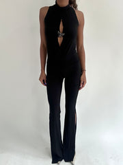 ‼️ | one size black cutout jumpsuit