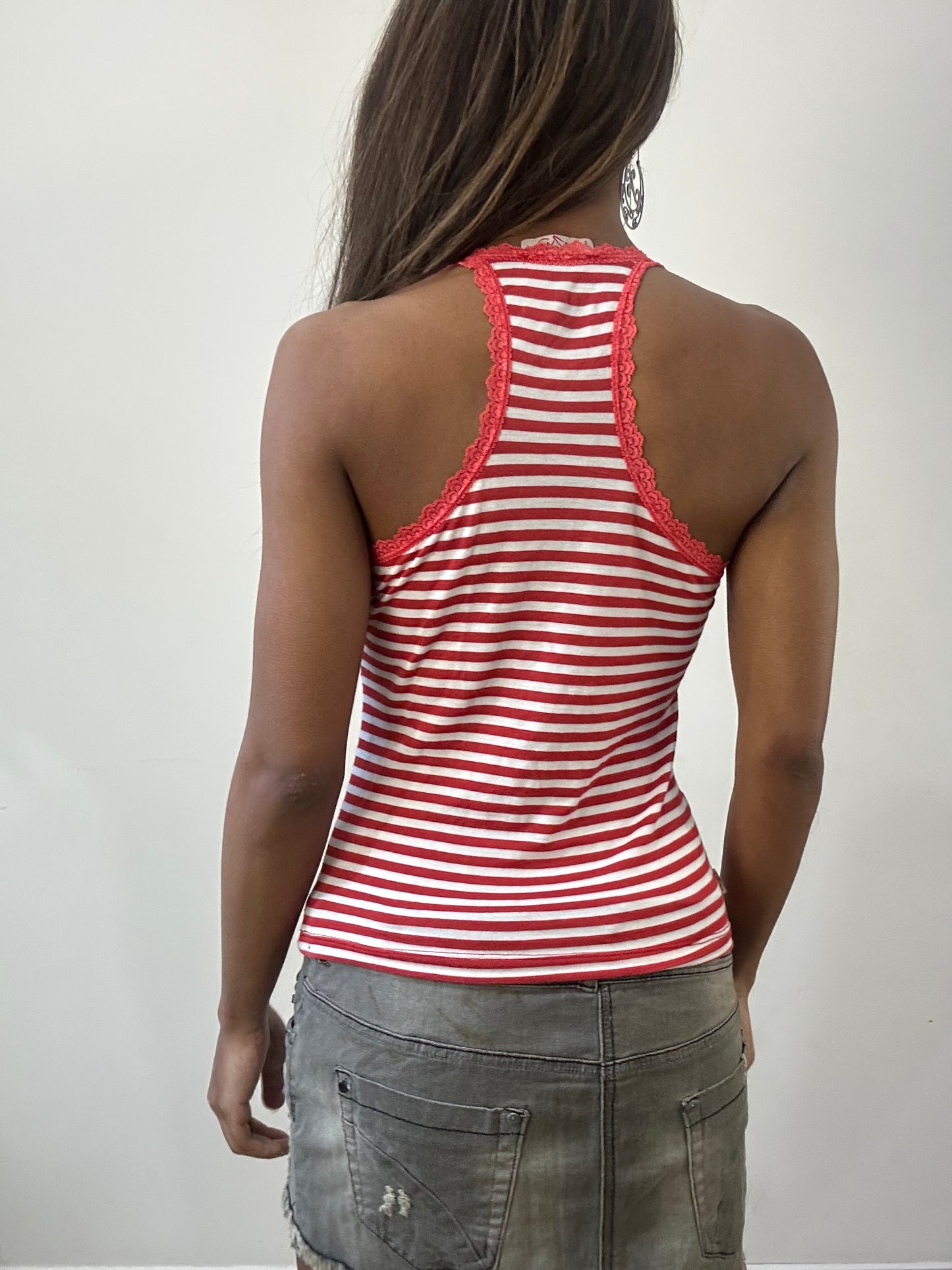 2016 edit | small red and white enzzo stripy tank top