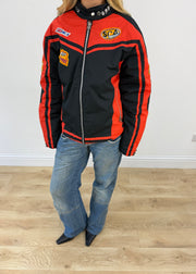 small red ferrari racing coat