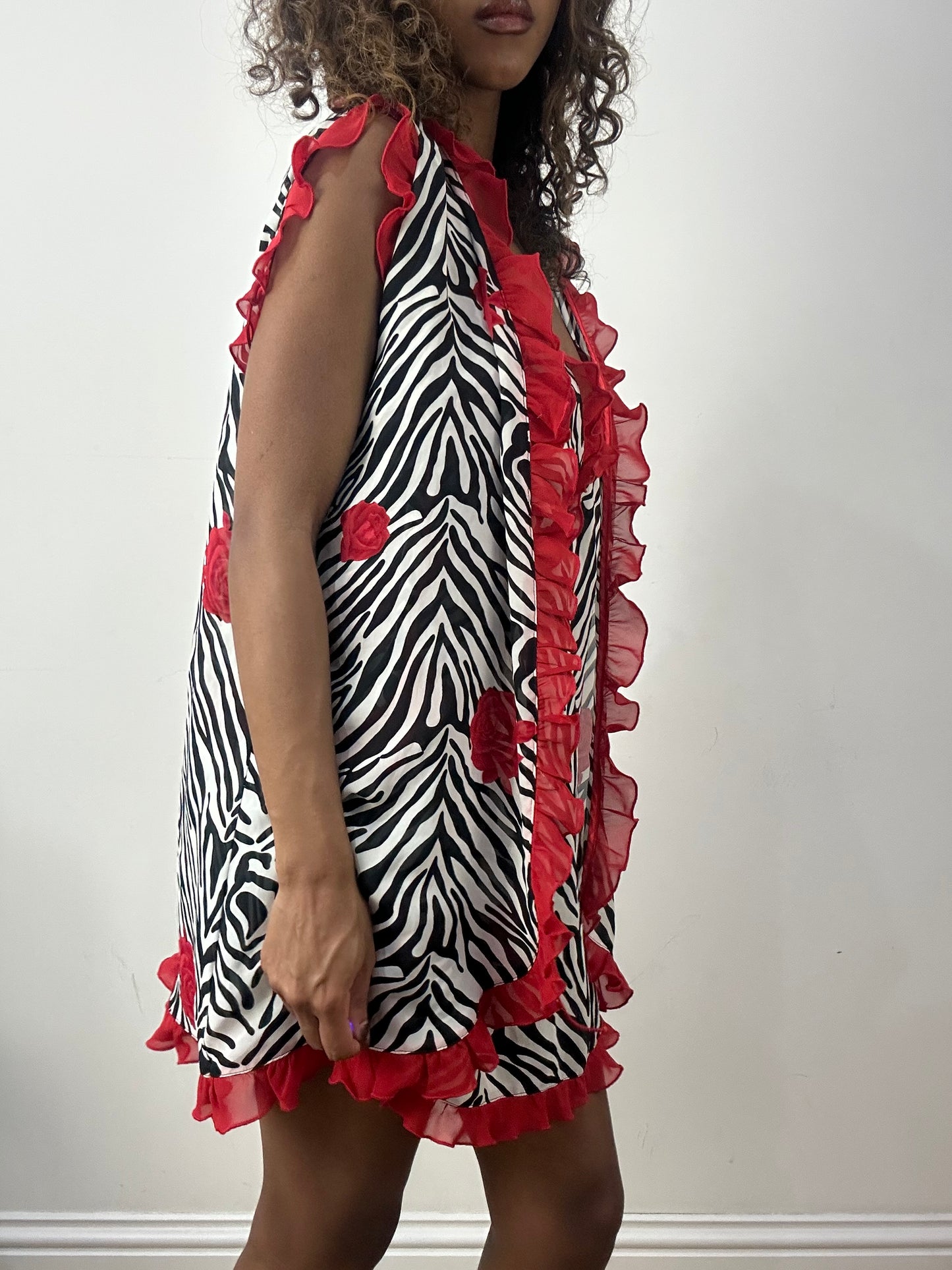 vintage edit: valentine’s day | small white zebra print dress set