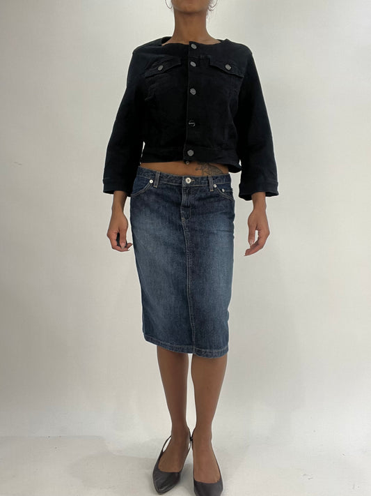 vintage edit thirty-five | small black denim jacket