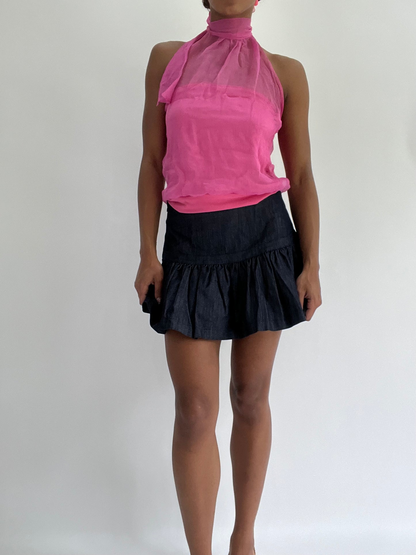 BEST PICKS | medium pink halterneck sheer top