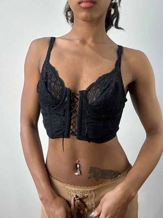 romantic grunge edit | extra small black lace bralette