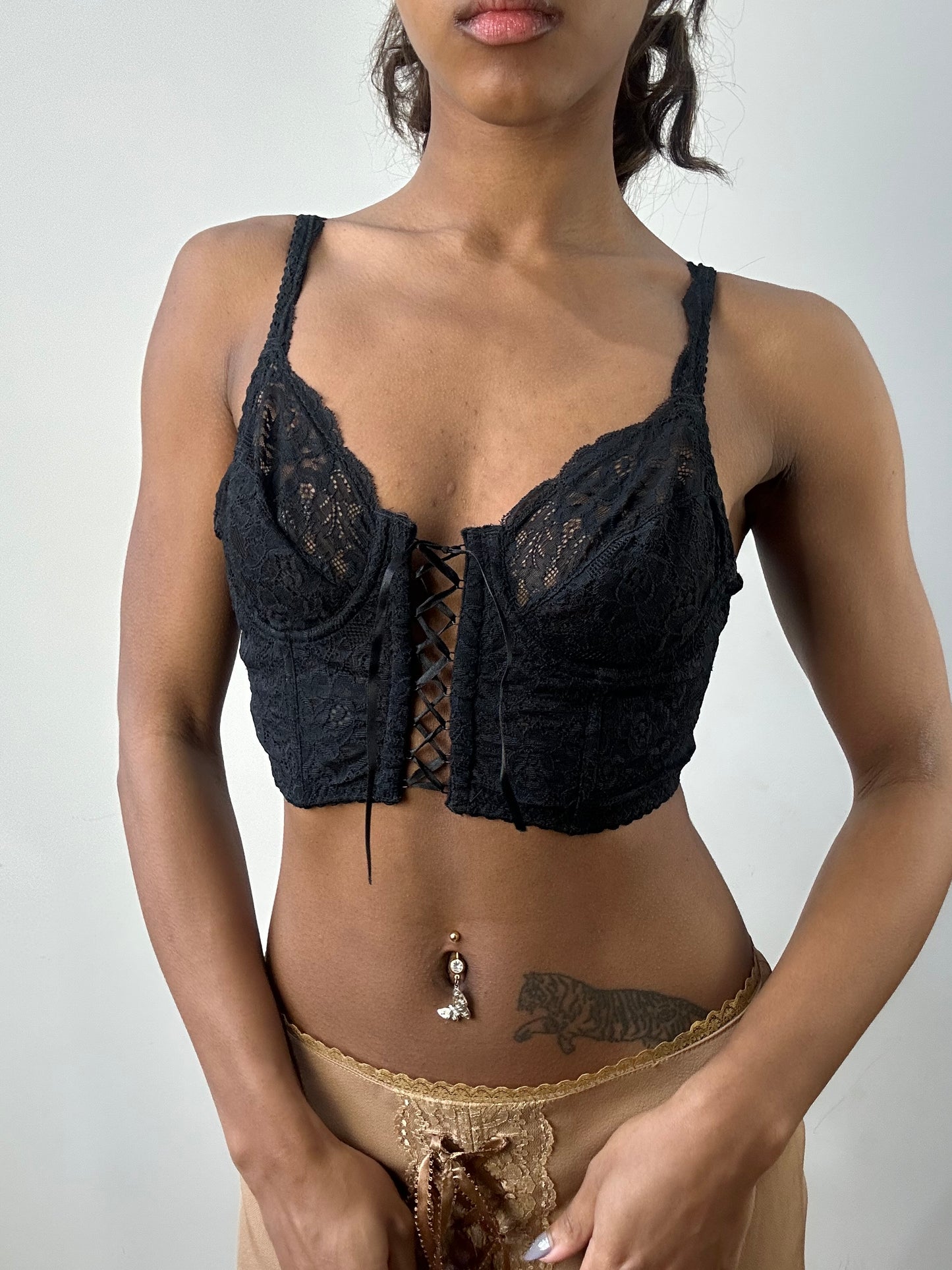 romantic grunge edit | extra small black lace bralette