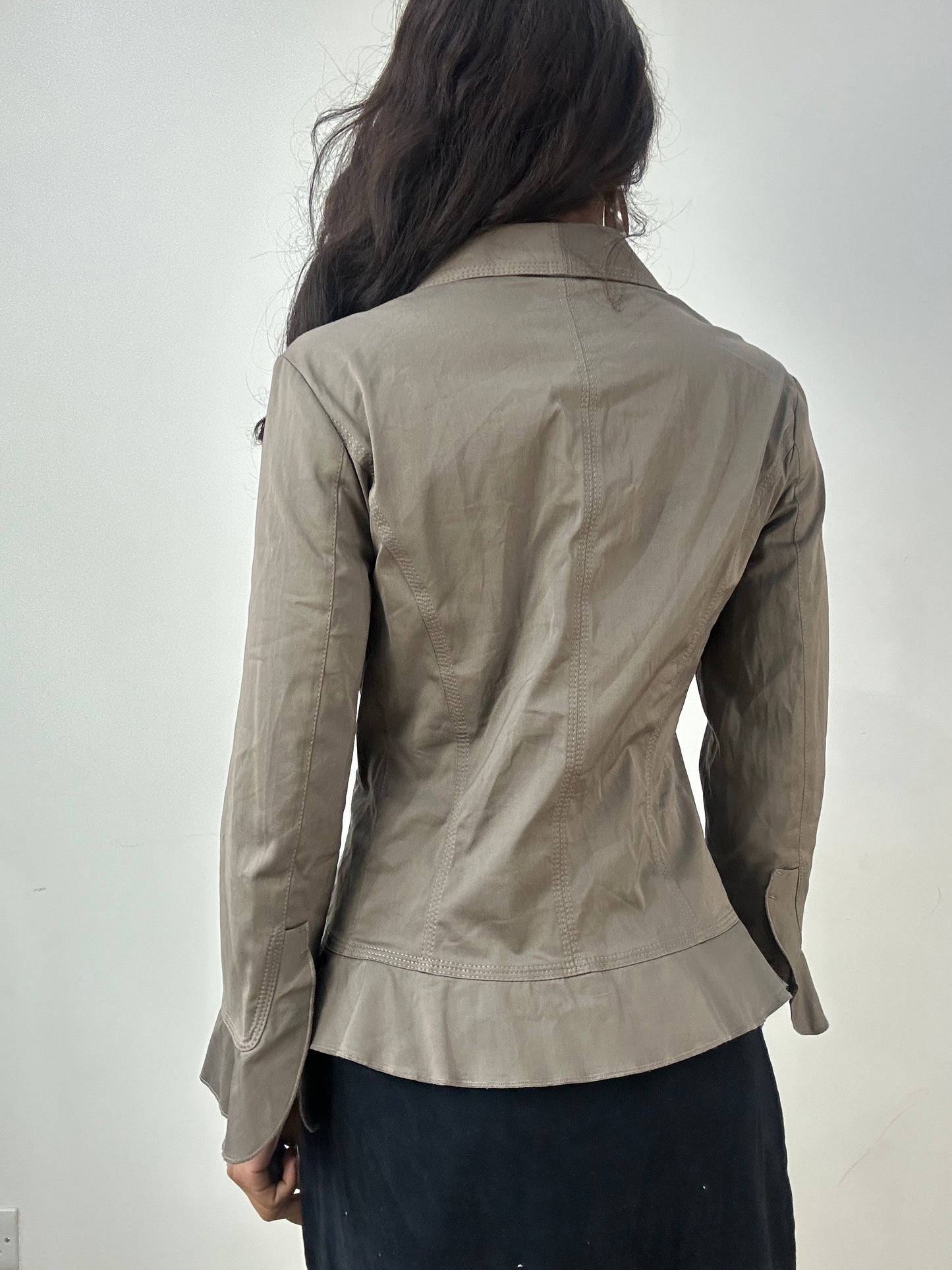 BEST PICKS | small khaki brown peacoat fitted top