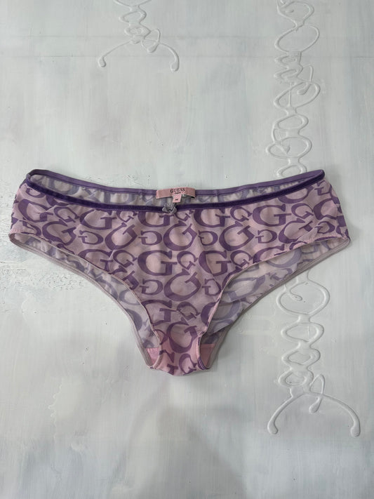 vintage edit: valentine’s day | small purple guess sheer underwear
