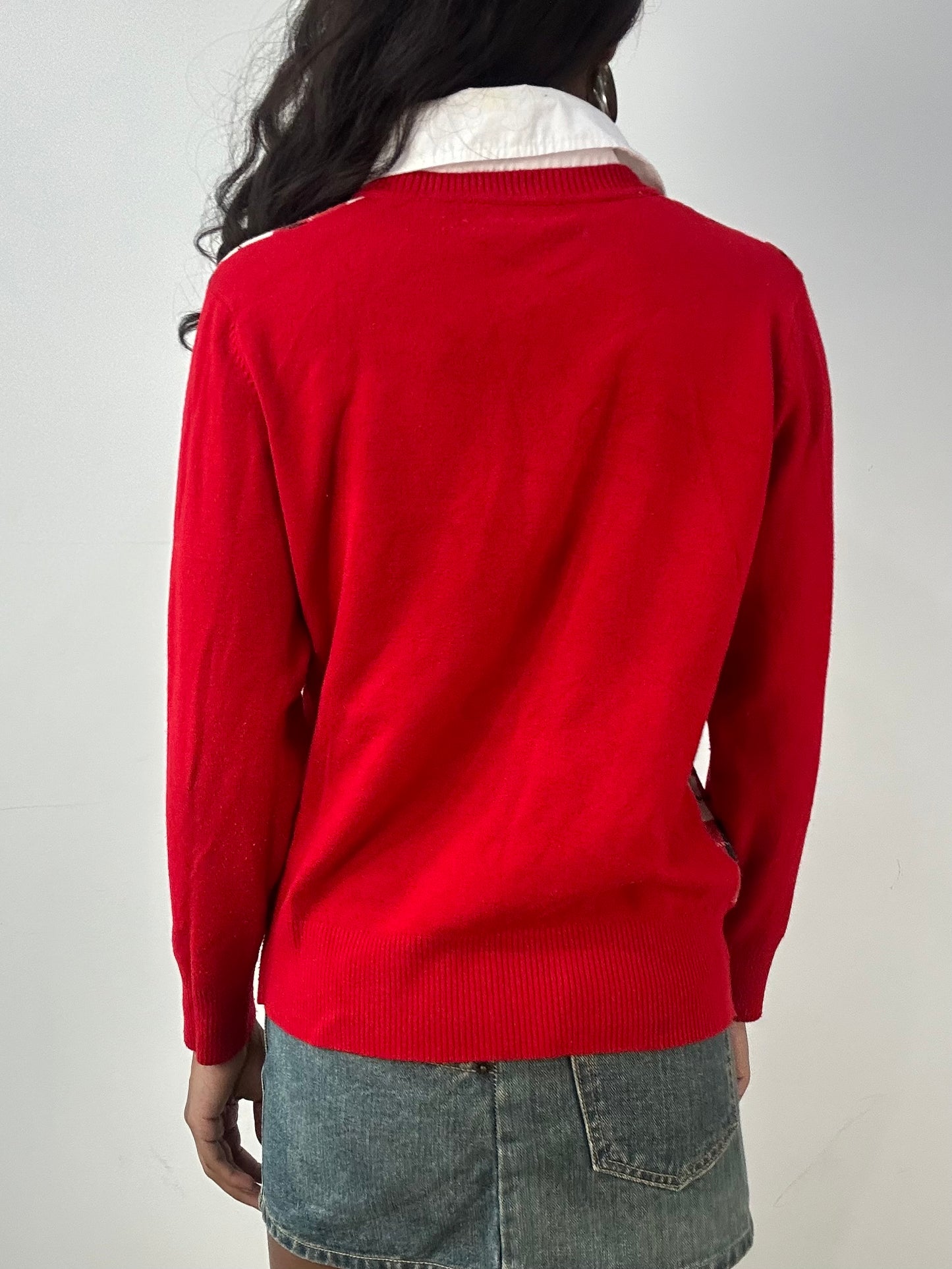 BEST PICKS | medium red argyle print jumper