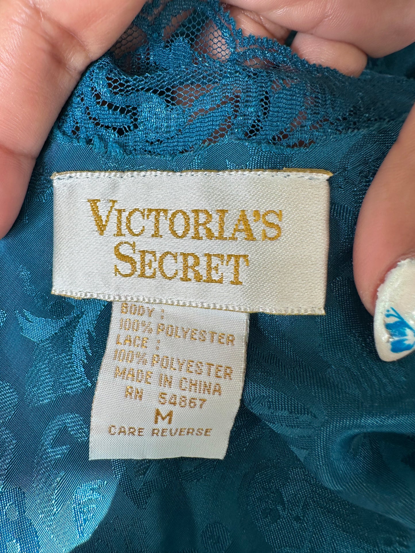 sailor drop | medium blue victoria secret lace cami dress