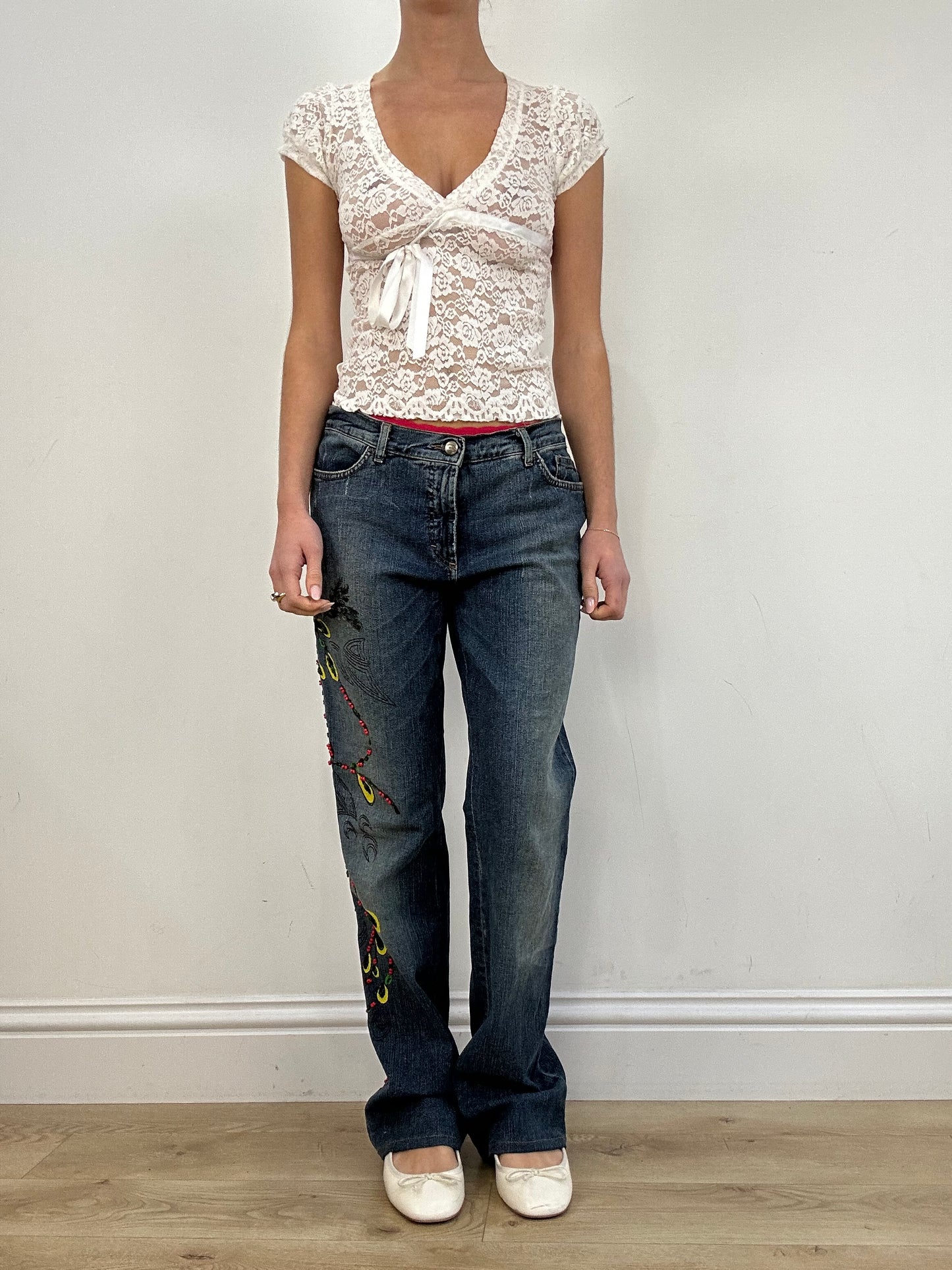 vintage edit seven | medium blue mid wash just cavalli jeans