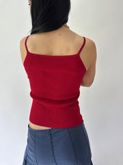 sailor drop | pequeña camiseta de chaleco de cami de color borgoña