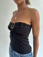 BEST PICKS | small black bandeau buckle top