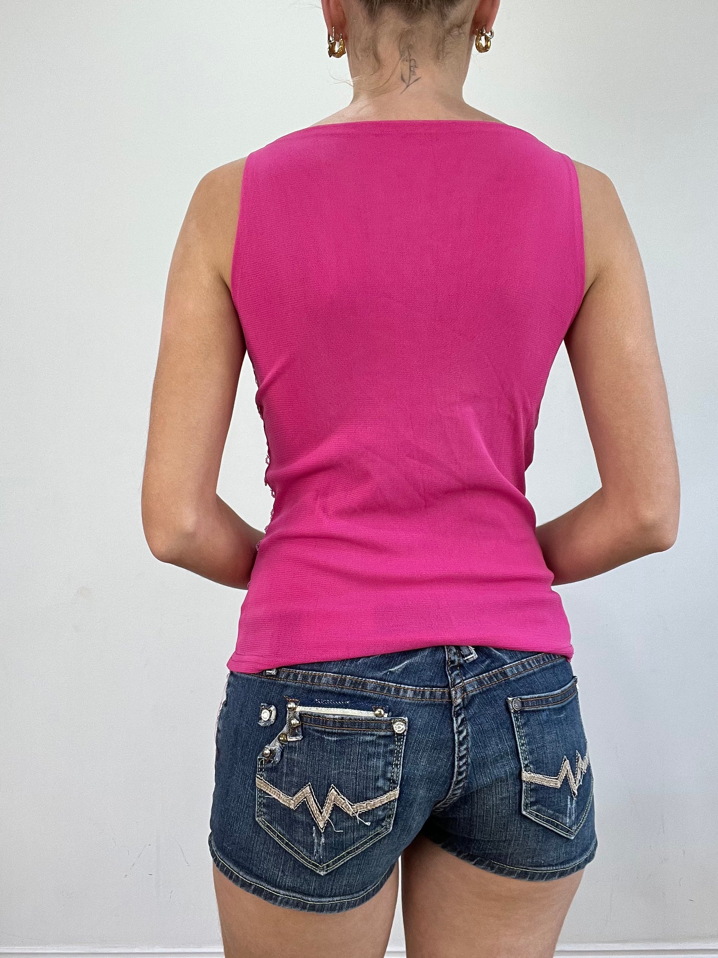 vintage edit twenty | medium pink beaded cami