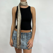 💻BEST PICKS | beige and brown knitted scarf