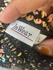 festival drop | taille: M · couleur: noir · article: caraco · détails: sequins