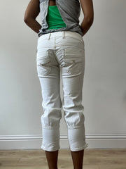 💚vintage edit thirty-one | talla: S · color: blanco · prenda: pantalones · detalles: corto + contraste + costuras