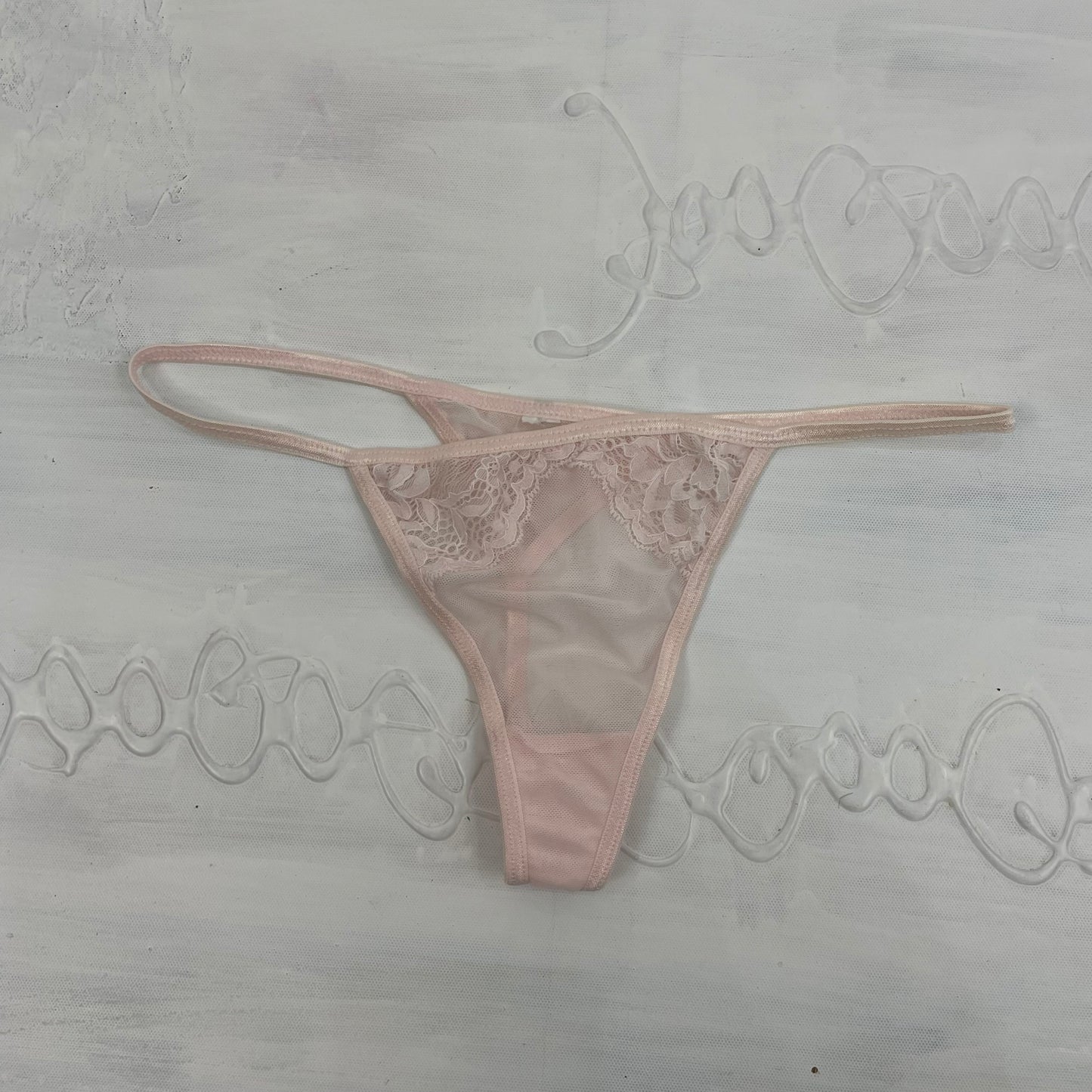 CHALET GIRL DROP | small pink lace thong