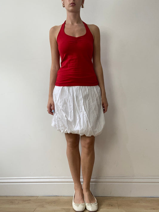 vintage edit thirty | small white bubble style mini skirt