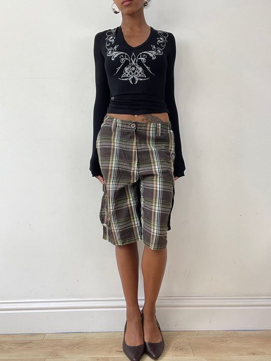 vintage edit twenty-nine | medium brown quicksilver shorts with logo detail