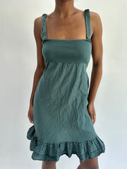 Französischer Sommer-Drop | kleines grünes Minikleid