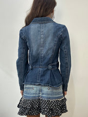vintage edit: fashion week | small blue denim blazer jacket