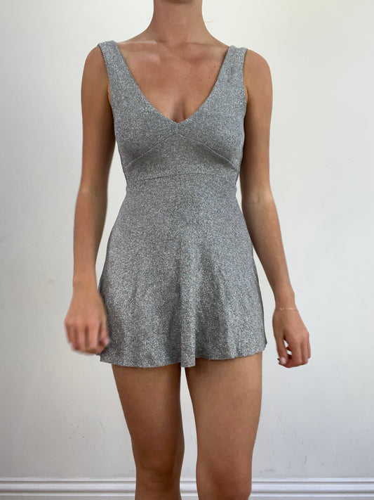 summer edit | extra small silver mini dress