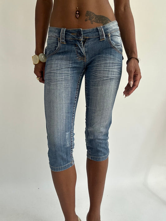 summermaxxing drop | extra small blue denim capris