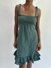 Französischer Sommer-Drop | kleines grünes Minikleid