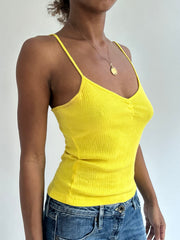 BEST PICKS | small yellow ribbed vest top