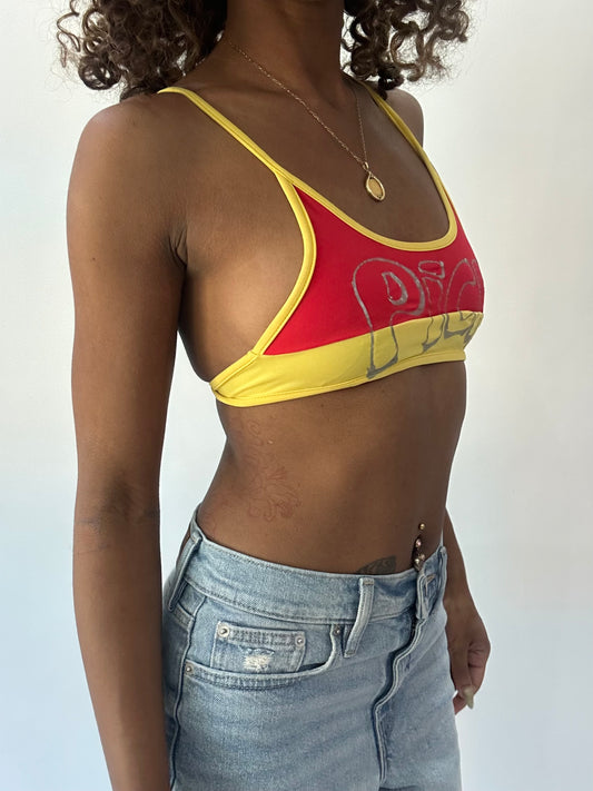 beach drop | small red and yellow bikini set
