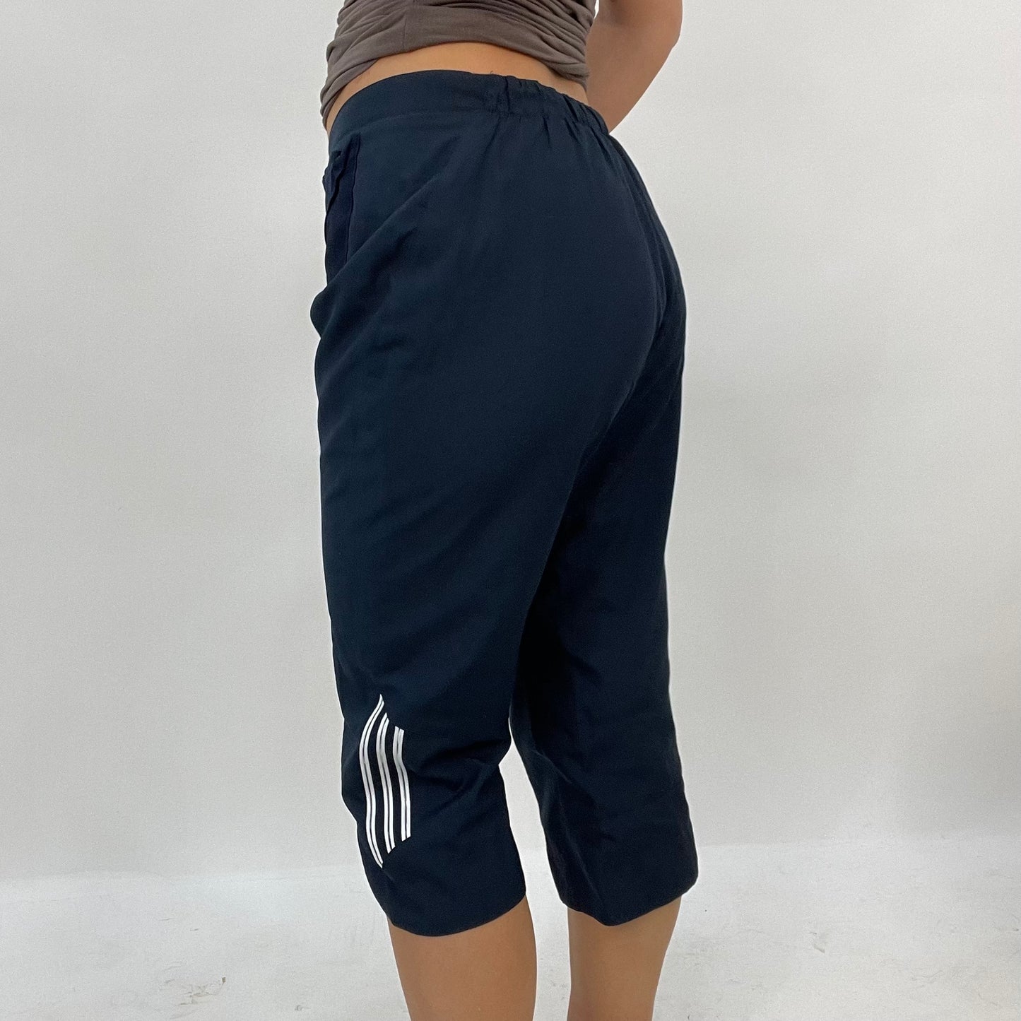 BLOKECORE DROP | navy adidas 3/4 length trousers - small (UK14)