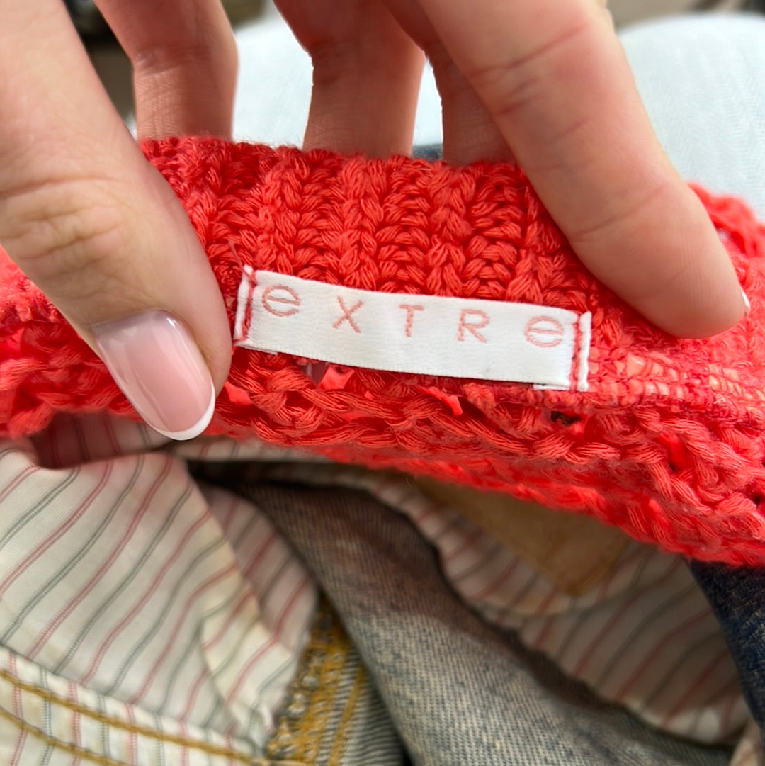 COACHELLA DROP | small coral crochet bolero