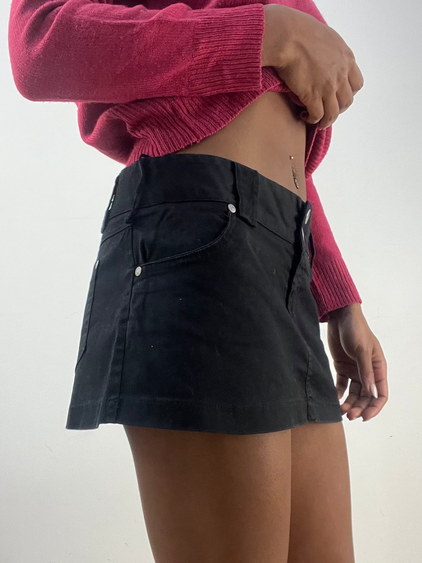 BEST PICKS | medium black denim mini skirt