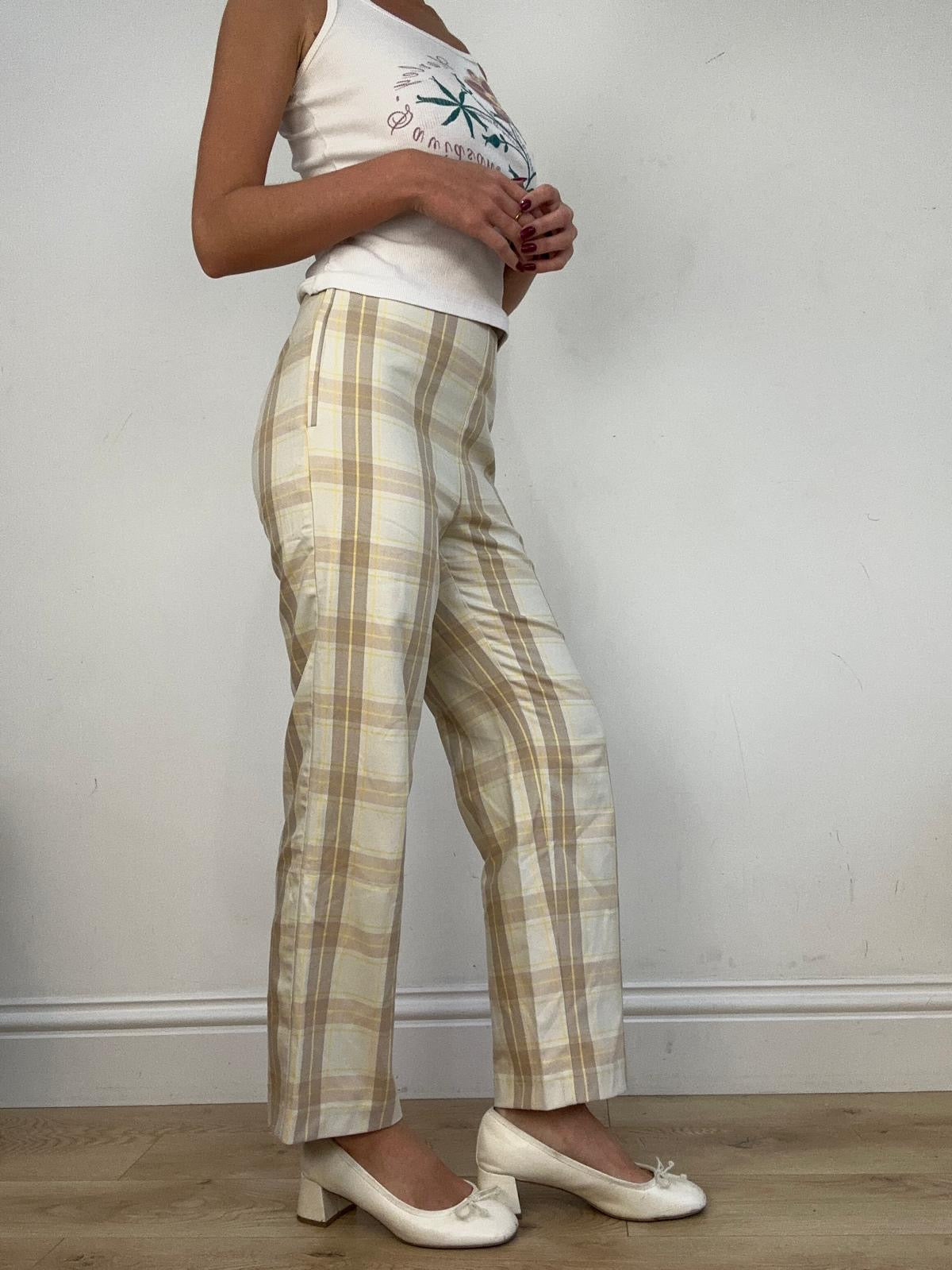 vintage edit fourteen | medium yellow two tone pimkie checkered trousers