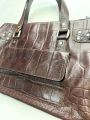 gilmore girls | dark brown buckle handbag