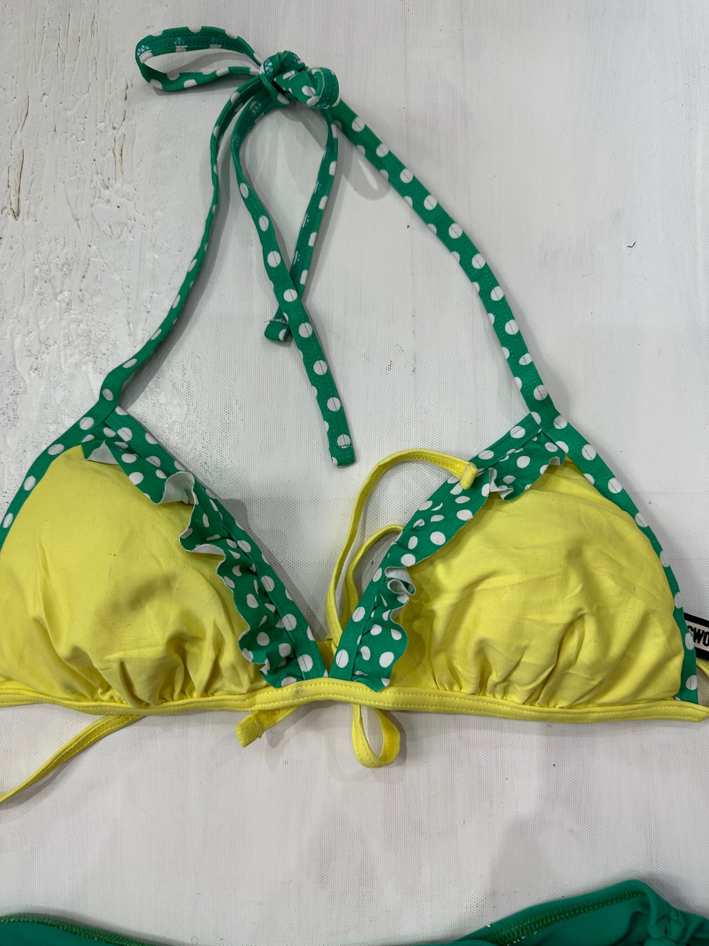 midsummer edit | small yellow and green bikini set