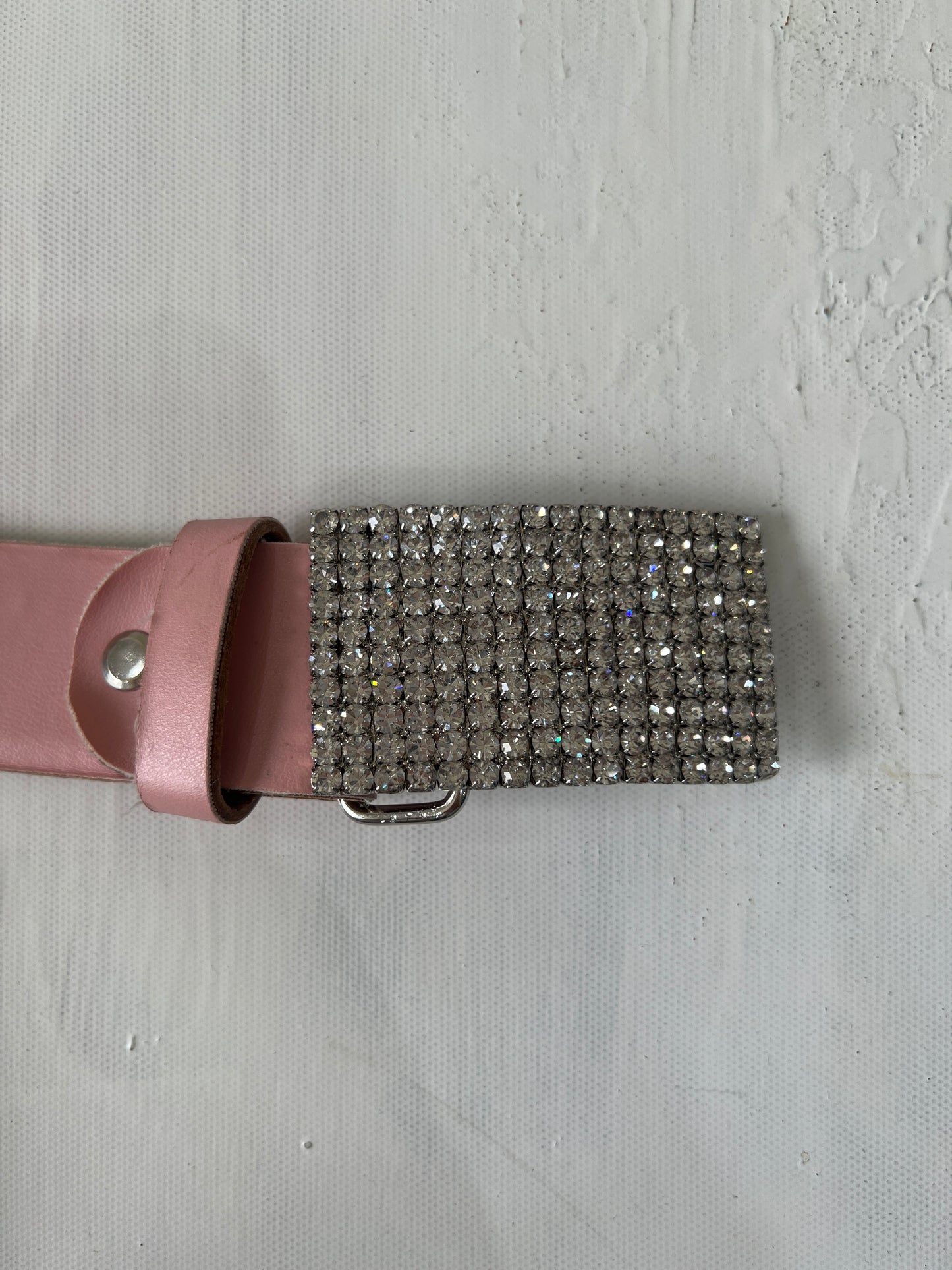 SATC drop | pink belt with sparkly buckle