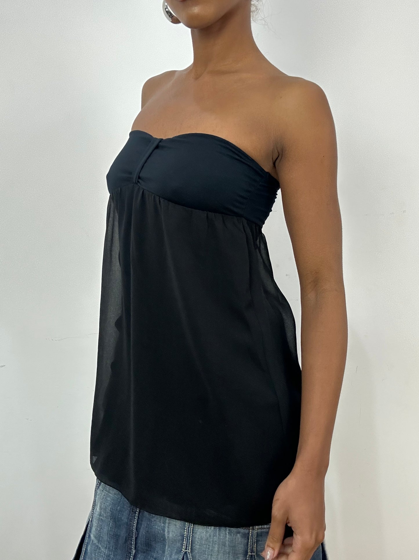 vintage edit: indie sleaze | small black intimissimi bandeau top