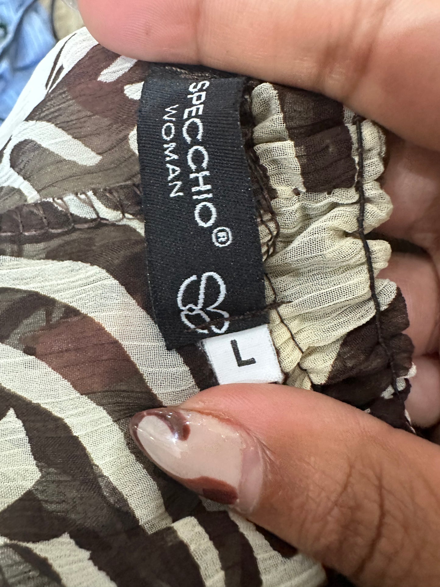 vintage edit thirty-one | small brown and cream sheer cami top