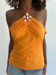 beach drop | small/medium orange old bershka O vestido de alta qualidade das mulheres