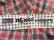 aquamarine drop | medium pink plaid cargo shorts